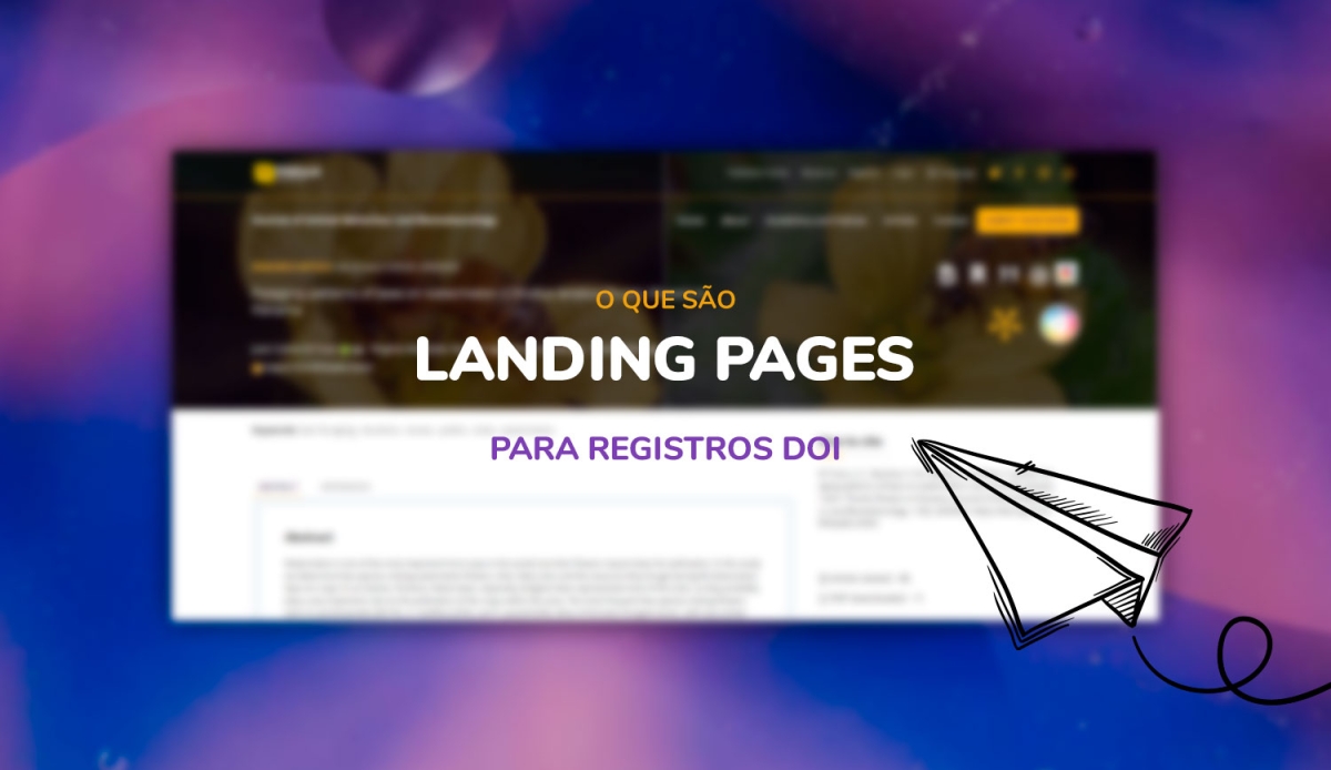 Interface de uma tela de website com o título "Landing Pages" sobre ela